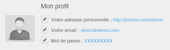 Managing your profile in Joomeo.